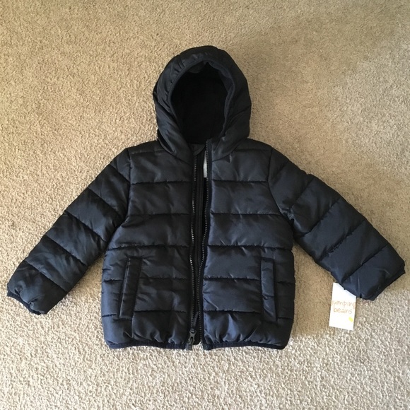 New Toddler Boy Black Puffer Jacket - Picture 2 of 6
